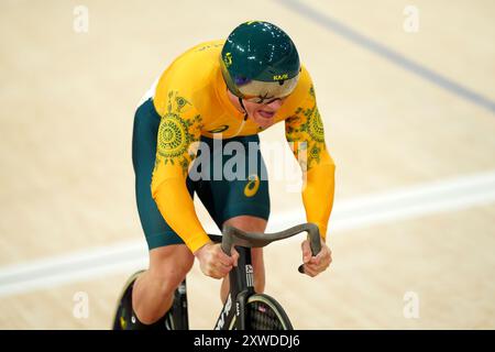 Photo datée du 07/08/24 du vainqueur de la triple médaille olympique australienne Matt Richardson, qui doit rejoindre le programme de l’équipe cycliste de Grande-Bretagne après avoir changé de nationalité. Date d'émission : lundi 19 août 2024. Banque D'Images
