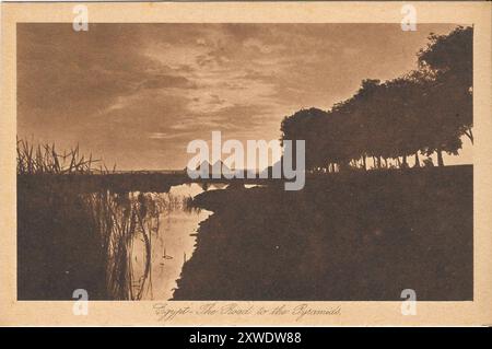 Ensemble de cartes postales égyptiennes des années 1900 de ma collection familiale Banque D'Images