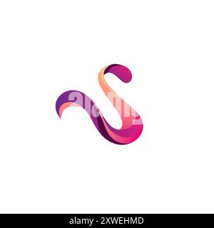 Lettre S logo abstrait couleur. Icône S. Illustration de Vecteur