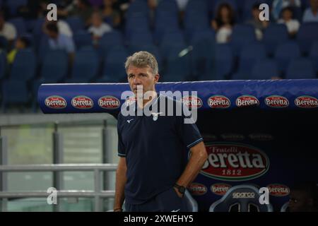 Rome, Italie. 18 août 2024. ROME ITALIE AOÛT 18 - 2024 Italie Serie A match 1 Lazio - Venezia au Stadio Olimpico du match de football entre Lazio et Venezia, pour la première journée de la Serie A Enilive italienne 2024-2025 (Paolo Pizzi Copyright mondial) dans cette image : Marco Baroni (photo de Paolo Pizzi/Pacific Press) crédit: Pacific Press Media production Corp./Alamy Live News Banque D'Images