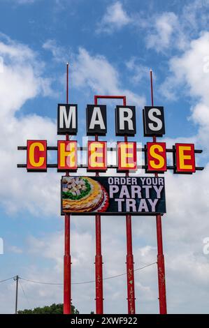 Mars Cheese Castle Sign à Kenosha, Wisconsin États-Unis Banque D'Images