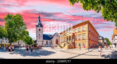 Vieille ville de Detmold, Allemagne Banque D'Images