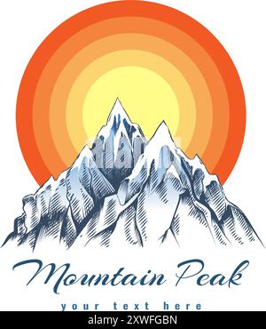 Emblème de montagne Illustration de Vecteur