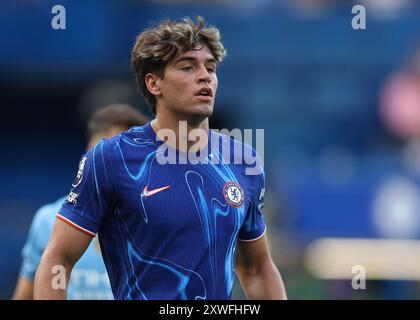 Londres, Royaume-Uni. 18 août 2024. Marc Guiu de Chelsea lors du match de premier League à Stamford Bridge, Londres. Le crédit photo devrait se lire : Paul Terry/Sportimage crédit : Sportimage Ltd/Alamy Live News Banque D'Images