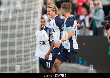 Aarhus, Danemark. 19 août 2024. Match de Superliga entre AGF et Vejle Boldklub au Ceres Park à Aarhus lundi 19 août 2024. (Photo : Bo Amstrup/Scanpix 2024) crédit : Ritzau/Alamy Live News Banque D'Images