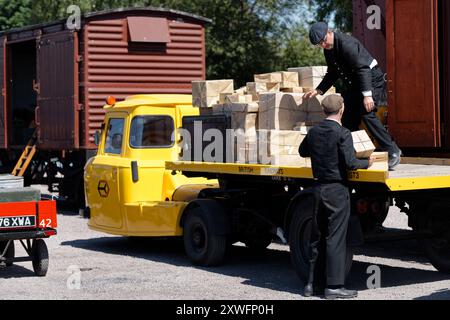 Railways at Work 1960s Re-Enactment Event, Great Central Railway, Leicestershire, août 2024 Banque D'Images