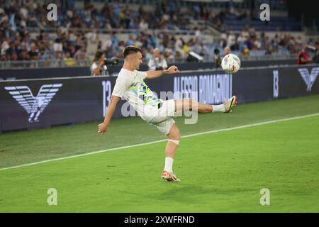 Rome, Italie. 18 août 2024. ROME ITALIE AOÛT 18 - 2024 Italie Serie A match 1 Lazio - Venezia au Stadio Olimpico du match de football entre Lazio et Venezia, pour la première journée de la Serie A Enilive italienne 2024-2025 (Paolo Pizzi World Copyright) dans cette image : Patric (photo de Paolo Pizzi/Pacific Press/Sipa USA) crédit: Sipa USA/Alamy Live News Banque D'Images