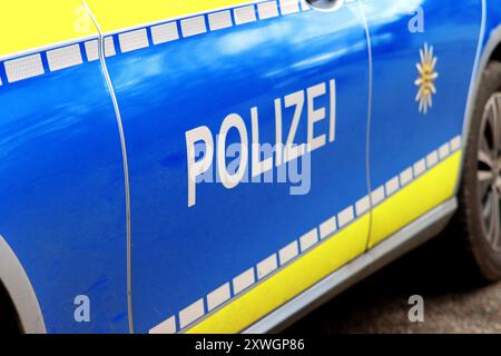 Voiture de police allemande, détail, Allemagne Banque D'Images