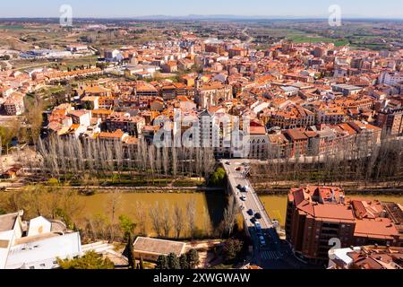 Photo de drone d'Aranda de Duero, Espagne Banque D'Images