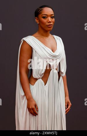 Londres, Royaume-Uni. 19 août 2024. Naomi Ackie assiste à la première européenne de Blink Twice à Odeon luxe à Leicester Square, Londres. Crédit : SOPA images Limited/Alamy Live News Banque D'Images