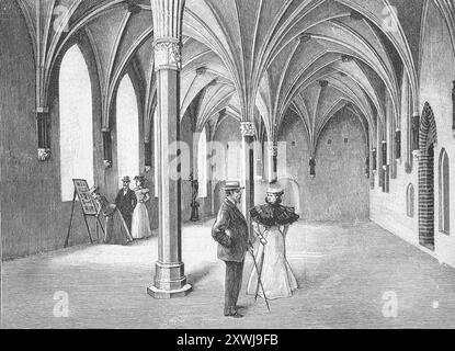 Le Marienburg, Malborku, un château médiéval de l'ordre Teutonique construit au 13ème siècle sur le Nogat, aujourd'hui Pologne. Ici, la maison de chapitre autour de 1880, historique, restauré numériquement reproduction d'un modèle du 19ème siècle, date d'enregistrement non indiquée, Die Marienburg, eine im 13. Jahrhundert erbaute mittelalterliche Ordensburg des Deutschen Ordens an der Nogat, heute Polen. Hier der Kapitelsaal um 1880, Historisch, digital restaurierte Reproduktion von einer Vorlage aus dem 19. Jahrhundert, date du dossier non précisée Banque D'Images