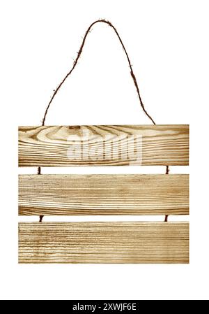 panneau en bois panneau, isolé sur blanc Banque D'Images