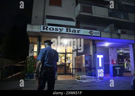 20-08- 2024 Bergamo, Italia &#x2028;Cronaca - Omicidio Casazza,Mykola Ivasiuk, ucraino di Leopoli 37 enne ucciso a botte fuori da un bar. (Tiziano Manzoni/LaPresse)20-08- 2024 Bergame, Italy News - Casazza Murder, Mykola Ivasiuk, ukrainienne de 37 ans de Lviv battue à mort devant un bar. (Tiziano Manzoni/LaPresse) Banque D'Images