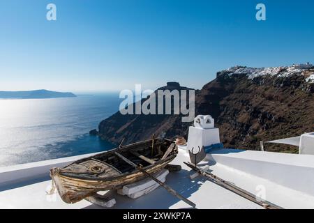 Vue de SANTORIN - Grèce Banque D'Images