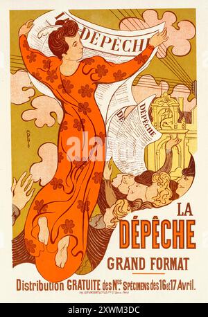 Maurice Denis, la Dépêche de Toulouse, ('The Toulouse Dispatch'), affiche 1898 Banque D'Images