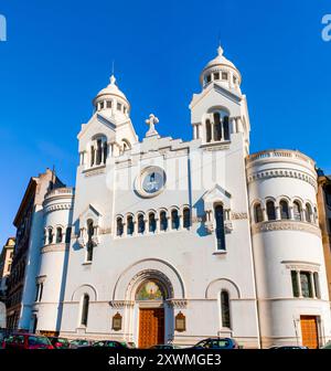 La superbe église de Valdense dans un style néo-roman, située sur la Piazza Cavour, Rome, Italie Banque D'Images