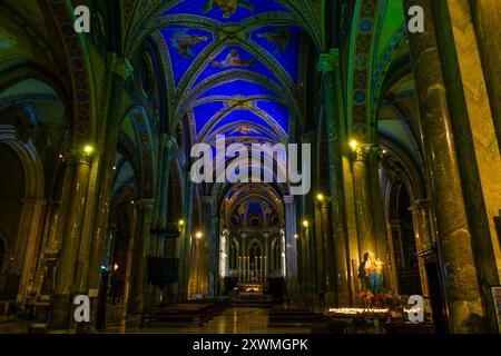 ROME, ITALIE - JENUARY 13, 2019 : intérieur de l'église Santa Maria sopra Minerva, le 13 janvier à Rome, Italie Banque D'Images