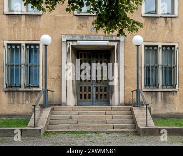 Ancien aéroport de Tempelhof, - Tempelhofer Flughaven terminal building, Tempelhof-Schöneberg, Berlin, Allemagne Banque D'Images