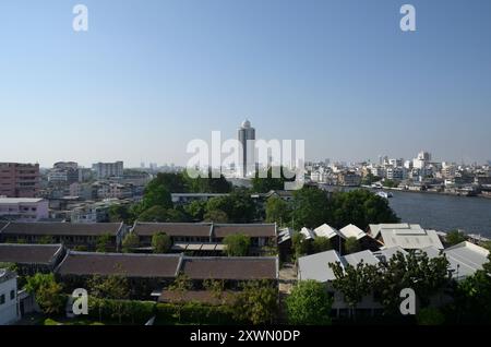 Vue depuis la tour de Chee Chin Khor moral Up-Lifting pour la Fondation Benefiction, Bangkok, Thaïlande Banque D'Images