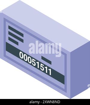 Compteur électrique mesurant l'électricité consommée en kilowattheures, fournissant des données pour la facturation et le suivi de la consommation d'énergie Illustration de Vecteur