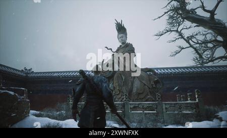 Pékin, Chine. 20 août 2024. Cette capture d'écran en jeu non datée fournie par The Game Science montre une scène du jeu vidéo 'Black Myth : Wukong'. Crédit : Xinhua/Alamy Live News Banque D'Images