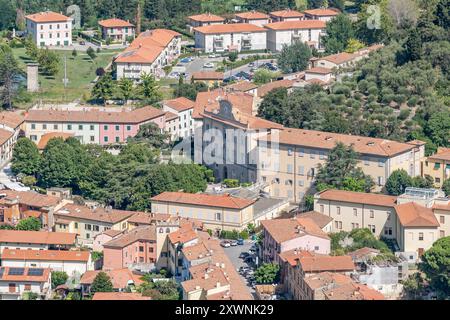 Vue aérienne de San Giuliano terme, Pise, Italie Banque D'Images