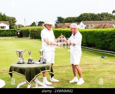 Tournoi d'été Association Croquet. Présentation des coupes. Banque D'Images