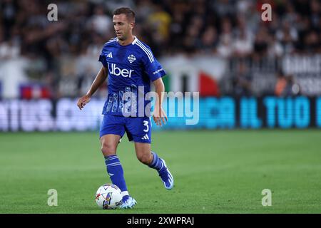 Turin, Italie. 19 août 2024. Marco Sala de Côme en action lors du match de Serie A entre Juventus FC et Côme au stade Allianz le 19 août 2024 à Turin, Italie . Crédit : Marco Canoniero/Alamy Live News Banque D'Images