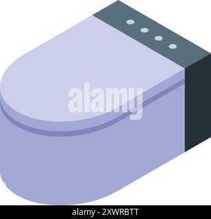 Cuvette de toilette intelligente avec système de chasse d'eau automatique pour une expérience de salle de bain moderne et confortable Illustration de Vecteur