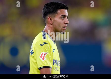Ilias Akhomach de Villarreal CF lors du match de Liga opposant Villarreal CF au Club Atletico de Madrid à l'Estadio de la Ceramica le 19 août 2024 à Villarreal, Espagne Banque D'Images
