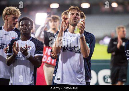 Aarhus, Danemark. 19 août 2024. Patrick Mortensen d'AGF vu après le match de 3F Superliga entre Aarhus GF et Vejle BK au Ceres Park à Aarhus. Crédit : Gonzales photo/Alamy Live News Banque D'Images