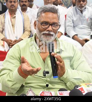 Patna, Inde. 19 mai 2024. PATNA, INDE - 20 AOÛT : photo de dossier du président du Parti Jan Adhikar (JAP), Pappu Yadav-MP, le 20 août 2024 à Patna, Inde. (Photo de Santosh Kumar/Hindustan Times/Sipa USA) crédit : Sipa USA/Alamy Live News Banque D'Images