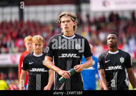 Silkeborg, Danemark. 18 août 2024. Lucas Hey (19 ans) du FC Nordsjaelland vu lors du match de Superliga 3F entre Silkeborg IF et FC Nordsjaelland au Jysk Park à Silkeborg. Banque D'Images