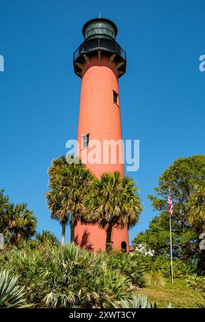 Phare de Jupiter Inlet, Captain Armours Way, Jupiter, Floride Banque D'Images