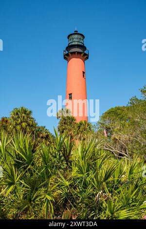 Phare de Jupiter Inlet, Captain Armours Way, Jupiter, Floride Banque D'Images