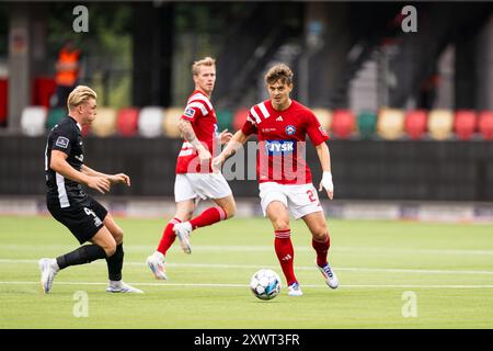 Silkeborg, Danemark. 18 août 2024. Mads Larsen (20 ans) de Silkeborg vu lors du match de Superliga 3F entre Silkeborg IF et FC Nordsjaelland au Jysk Park à Silkeborg. Banque D'Images