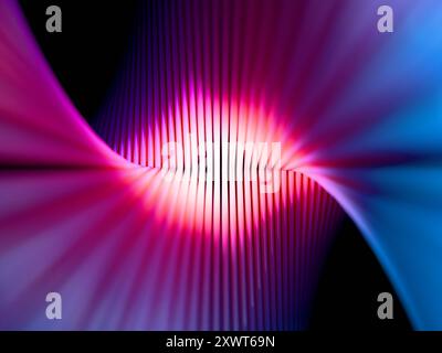 Formes vibrantes et colorées en magenta chaud, fond abstrait. Rendu 3D numérique. Banque D'Images