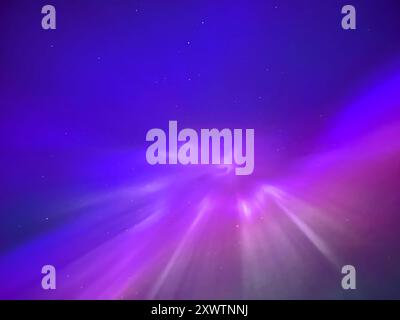 Aurores boréales au-dessus de l'île de Man Banque D'Images