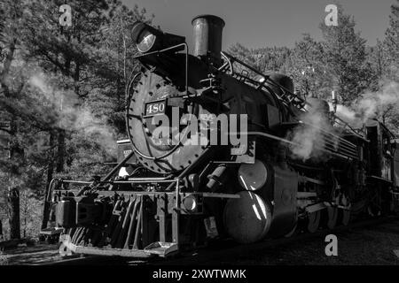 Une locomotive à vapeur vintage dans le Colorado. Banque D'Images