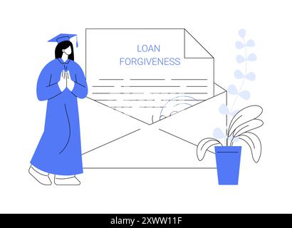 Remise de prêt illustrations vectorielles isolées de dessins animés. Illustration de Vecteur