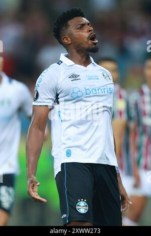 Rio de Janeiro, Brésil. 20 août 2024. Jemerson de Gremio, lors de la Copa CONMEBOL Libertadores 2024 deuxième manche du 16 match entre Fluminense et Gremio au stade Maracana le 20 août 2024 à Rio de Janeiro, Brésil. Photo : Richard Ducker/DiaEsportivo/Alamy Live News crédit : DiaEsportivo/Alamy Live News Banque D'Images