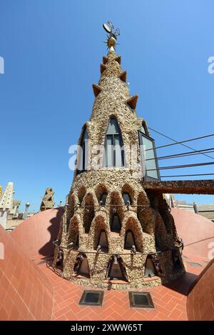 Palau Güell / Palacio Güell à Barcelone, Espagne. Banque D'Images