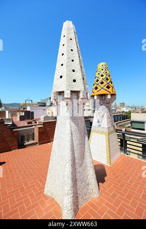 Palau Güell / Palacio Güell à Barcelone, Espagne. Banque D'Images