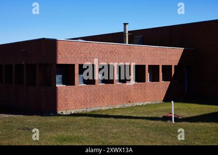 Sæby Fiske-Industri (Saeby Fish Canners), bâtiment d'usine à partir de 1970 ; Havnen, Sæby, Danemark Banque D'Images