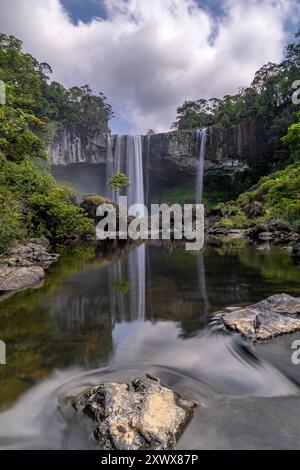 Scène de cascade K50 dans la province de Kon Tum, Vietnam Banque D'Images