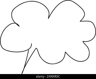 Tendance Think Bubble dans un style plat. Illustration vectorielle de ligne de nuage Illustration de Vecteur