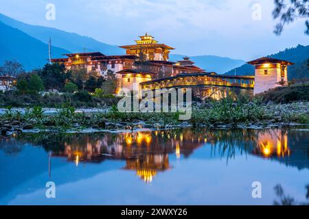 Punakha, Bhoutan : le Punakha Dzong Banque D'Images