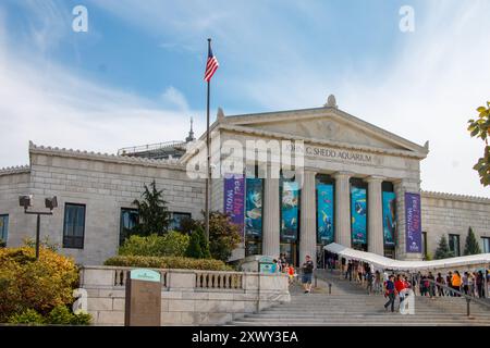 Le bâtiment John G Shedd Aquarium à Chicago, il, États-Unis. Banque D'Images