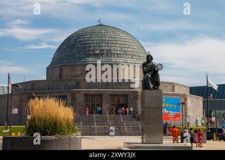 La façade du planétarium Adler, Chicago, il, États-Unis. Banque D'Images