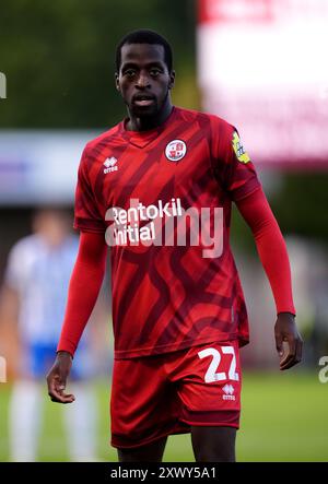 Ade Adeyemo de Crawley Town lors du Bristol Street Motors Trophy, match du groupe B du Sud au Broadfield Stadium, Crawley. Date de la photo : mardi 20 août 2024. Banque D'Images